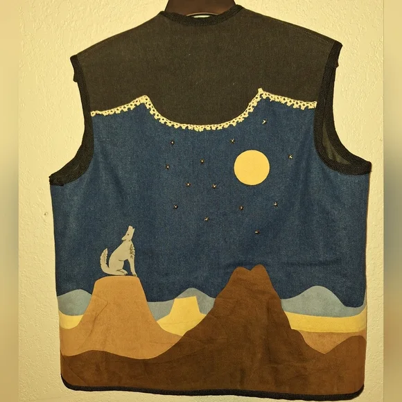 Handmade Native American Southwestern Vest Size Medium - Picture 2 of 10